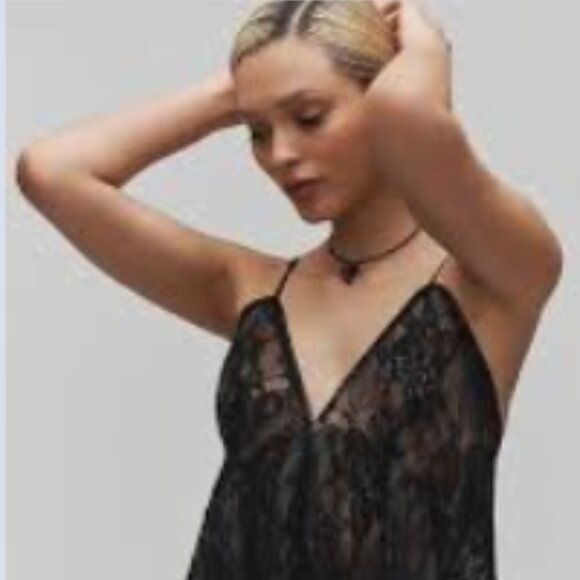 Brand New By Anthropologie Lace-Trim Bubble Tunic Top - Picture 7 of 7